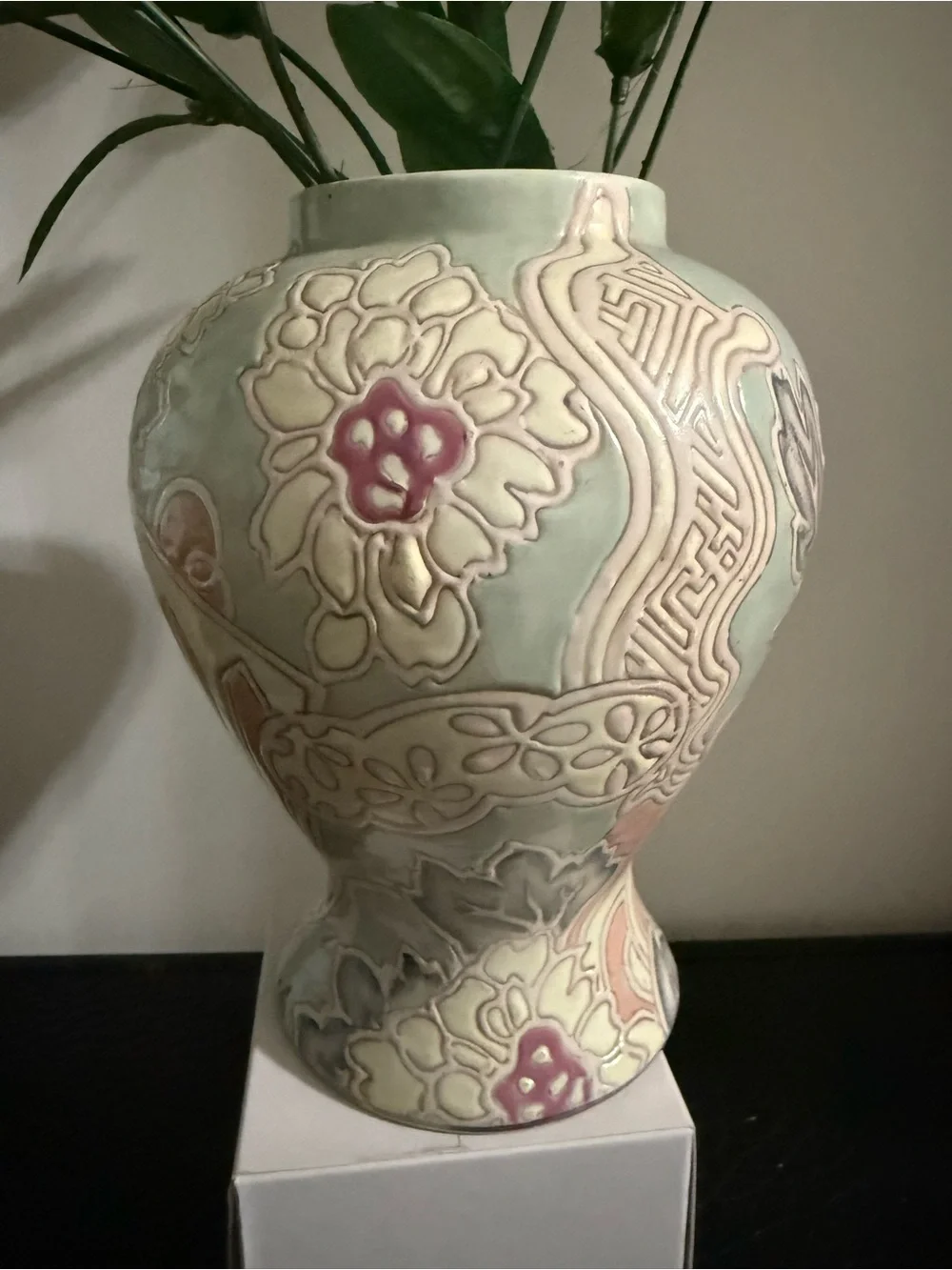 vintage for Toyo design, featuring a pastel Asian floral pattern